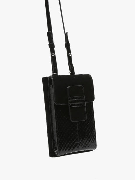 Telefoonetui Leder Great by sandie Zwart new zack SNA ander zicht 2